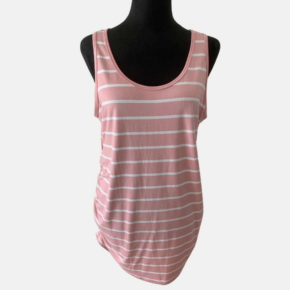 Time and Tru Striped Maternity Tank Top